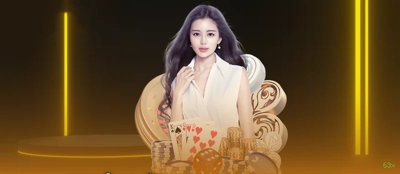 Imagem promocional do cassino online da 63x mostrando jogos ao vivo